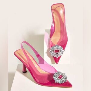 Elegant Pink Slingback Heels